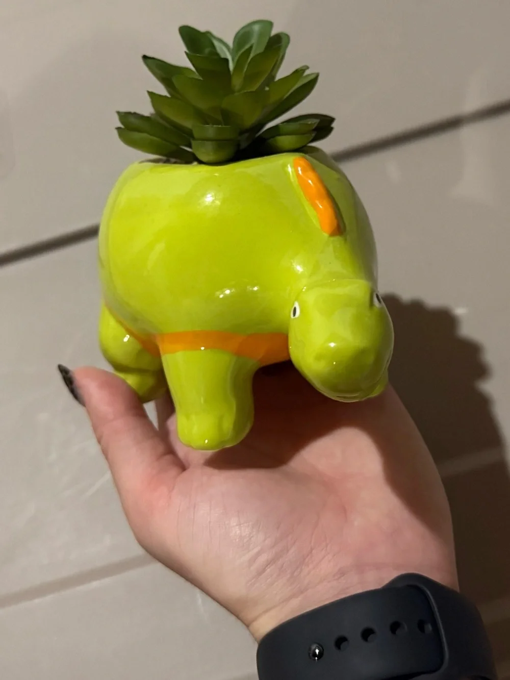Green Ceramic Dinosaur Planter - Home Accents